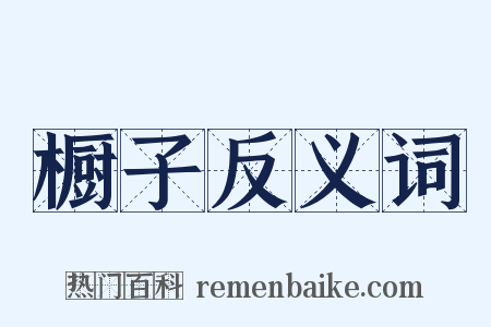 橱子反义词是什么意思的图片